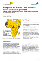 Prospects for Africa&#039;s CDM activities under the Paris Agreement