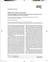 Review of the Book &quot;Corporate Strategies and the Clean Development Mechanism: Developing Country Financing for Developed Country Commitments?