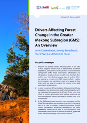 Policy Brief: Drivers Affecting Forest Change in the Greater Mekong Subregion