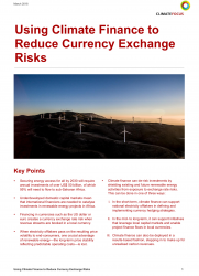 Using Climate Finance to Reduce Currency Exchange Risks