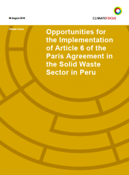 Opportunities for the Implementation of Article 6 of the Paris Agreement in the Solid Waste Sector in Peru