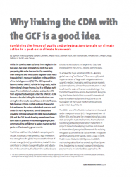 Why linking the CDM with the GCF is a good idea