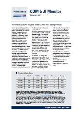 ViewPoint: LULUCF projects under JI: Will they be impossible?, by Robert O’Sullivan and Bernhard Schlamadinger, published in PointCarbon; CDM & JI monitor, January 24, 2007.